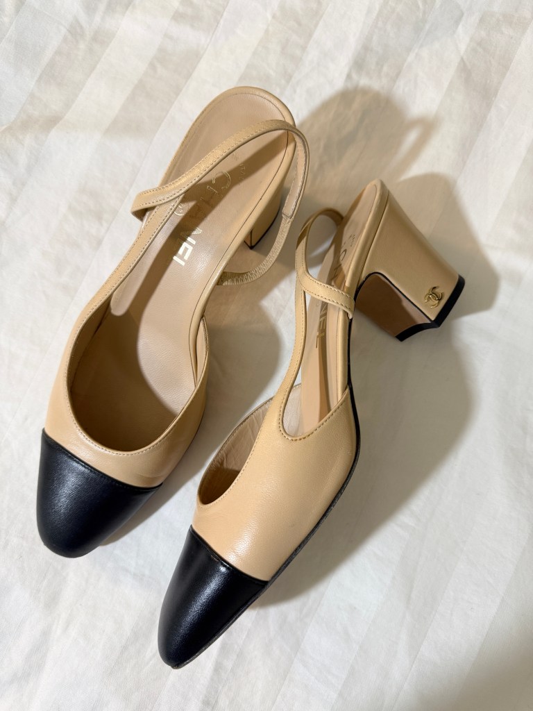 chanel cap toe heels